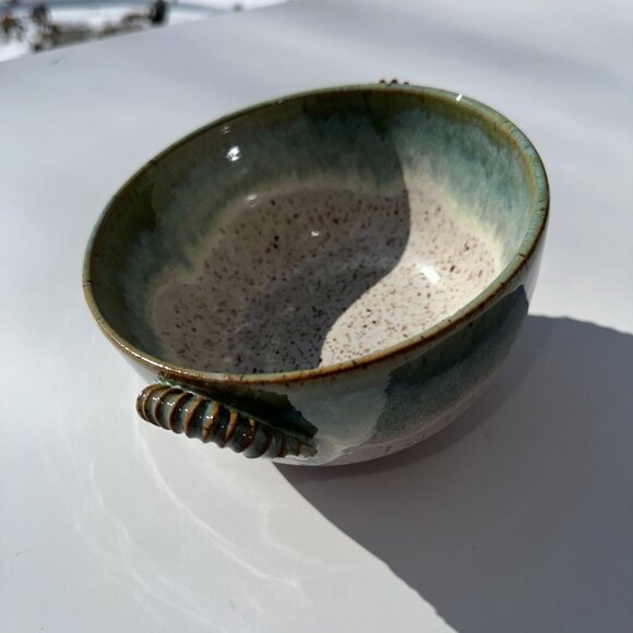 #1152 CERAMIC BOWL 5 ¾”D X 3”T  EARTH TONES SEE PHOTOS - Picture 11 of 12